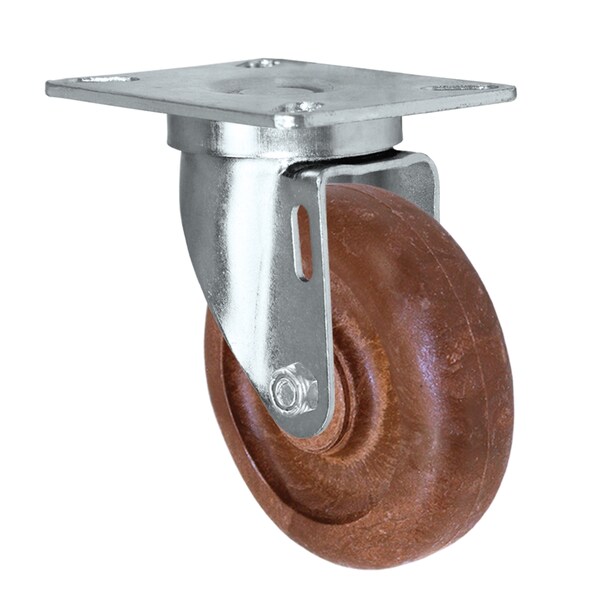 5"x1-1/4" Hi-Temp Glass Filled Nylon Wheel, Swivel Caster, Capacit